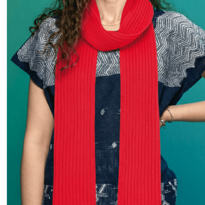 Cable Ribbed Cashmere Skjerf - Premium