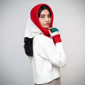 Trekantskjerf med Flerfargede Striper